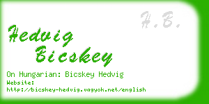 hedvig bicskey business card